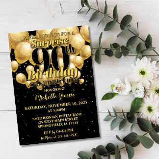 90e Invitation d'anniversaire surprise, Anniversai