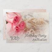 90e invitation de fête d'anniversaire (Devant / Derrière)
