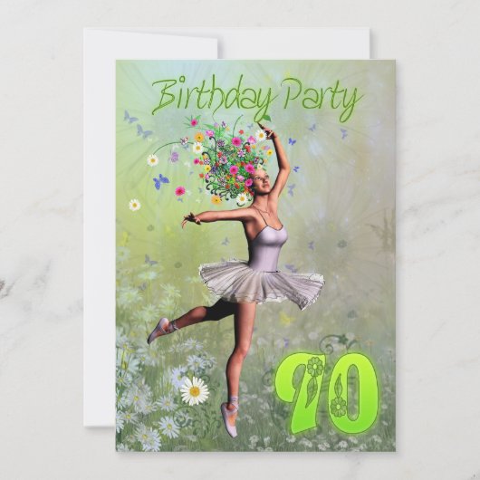 90e invitation de fête d'anniversaire (Devant)