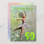 90e invitation de fête d'anniversaire (Devant / Derrière)