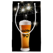 90e jaarsparkler in bier klein cadeauzakje (Voorkant)