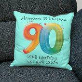 90e keepsake verjaardagscadeau 90 jaar oud negenti kussen