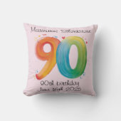 90e keepsake verjaardagscadeau 90 jaar oud negenti kussen (Voorkant)