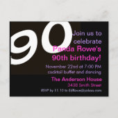 90e Ninetieth Quatre-vingt-dix Anniversaire Carte (Devant)