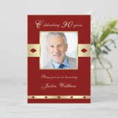 90e Photo Anniversaire Fête Invitation Bourgogne 9 (Debout devant)