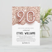 90e uitnodiging van de Birthday Party (Staand voorkant)