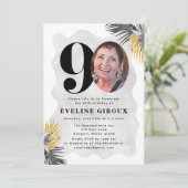 90e uitnodiging van de Birthday Party | 90e verjaa (Staand voorkant)