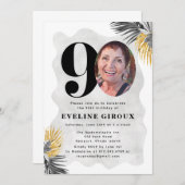 90e uitnodiging van de Birthday Party | 90e verjaa (Voorkant / Achterkant)