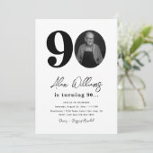 90e uitnodiging van de Birthday Party | 90e verjaa (Staand voorkant)