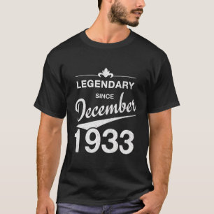 90e verjaardag 90 jaar oud geboren in december 193 t-shirt