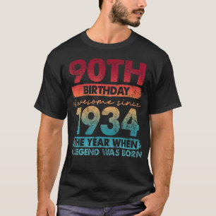 90e Verjaardag 90 Jaar Oude Geschenken Vintage 193 T-shirt