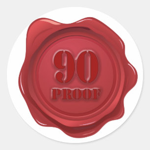 90e verjaardag 90 Proof Party (Proof Party) Ronde Sticker