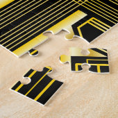 90e verjaardag Art Deco Gold Black Grote Gatsby Legpuzzel (Zijkant)