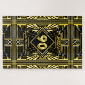 90e verjaardag Art Deco Gold Black Grote Gatsby Legpuzzel (Horizontaal)