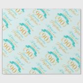 90e verjaardag beter met leeftijd cadeaupapier (Vlak)