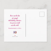 90e verjaardag Bloementuin Bewaar de datum Aankondigingskaart (Achterkant)