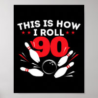 90e verjaardag Bowling Lover 90 jaar oude dag