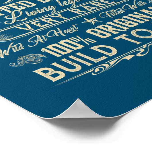 90e verjaardag cadeaus 90 jaar oude Retro Poster (Hoek)