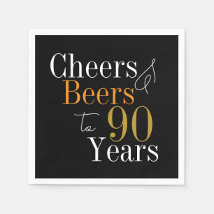 90e verjaardag Cheers and Beers Party Servet