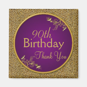 90e verjaardag Dank u Magnet Gift Magneet