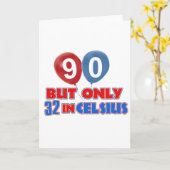 90e verjaardag design kaart (Gele Bloem)