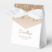 90e verjaardag Elegant Gold Glitter Drip Script Bedankdoosjes (Voorkant Zijde)