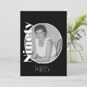 90e verjaardag Elegante foto uitnodiging (Staand voorkant)