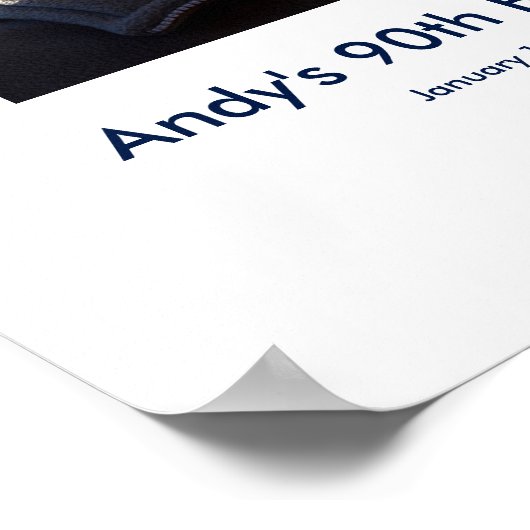 90e verjaardag foto aangepast Teken in partijraad Poster (Hoek)