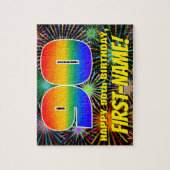 90e verjaardag: Fun, kleurrijk gevuurwerk Legpuzzel (Verticaal)