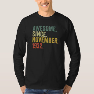 90e verjaardag Geweldige sinds november 1932 90 ja T-shirt