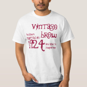 90e verjaardag Gift 1924 Brew Red White T-shirt