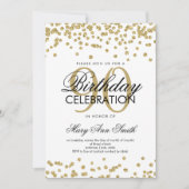 90e verjaardag Glitter Confetti Kaart (Voorkant)