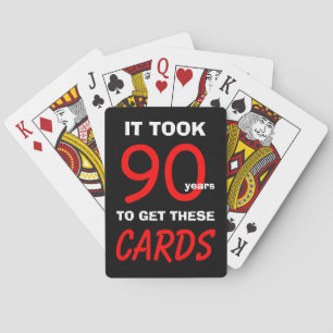90e verjaardag Grappige poker speelkaarten