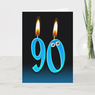 90e verjaardag kaarsen kaart