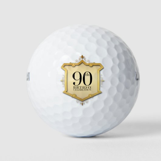 90e verjaardag  Lijst golfbal Golfballen (Voorkant)