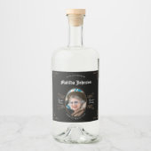 90e verjaardag  muziek likeurfles etiket (Voorkant)