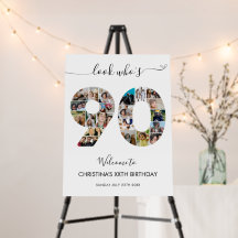 90e verjaardag nummer 90 Fotocollage Welkom