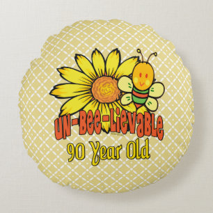 90e verjaardag - Ongelooflijk op 90 jaar oud Rond Kussen