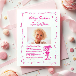 90e verjaardag Party Foto Espresso Martini Invita Kaart