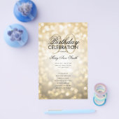 90e verjaardag programma Lights Gold w / Menu (Enkel)