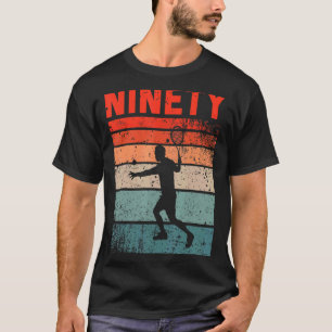 90e verjaardag Retro Tennis 90 jaar oude Man vrouw T-shirt