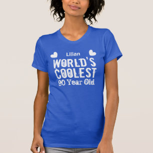 90e verjaardag 's werelds oudste 90-jarige H90B T-shirt
