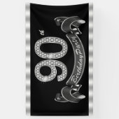 90e verjaardag spandoek (Verticaal)