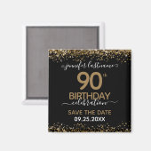 90e verjaardag Sparen de Datum Magneet (Voorkant / Achterkant)