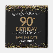 90e verjaardag Sparen de Datum Magneet (Voorkant)
