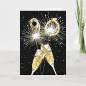 90e verjaardag Sparklers en Champagne Toast Kaart (Voorkant)