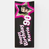 90e verjaardag ster aangepaste foto banner (Verticaal)