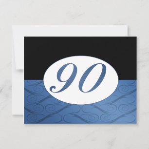 90e verjaardag uitnodiging (blauw)