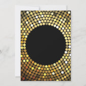 90e verjaardag uitnodiging zwart en goud glitter (Achterkant)