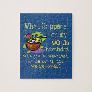 90e verjaardag van cadeautjes van de Birthday Part Legpuzzel